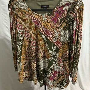 Cocomo Women's Multicolor Patterned Blouse